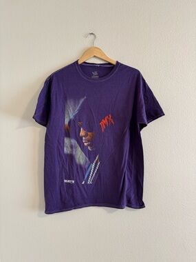 Purple Graphic Short-Sleeve Crewneck T-Shirt